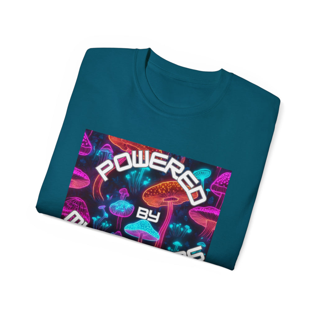 Powered by Mushrooms Funky Unisex Graphic Shirt