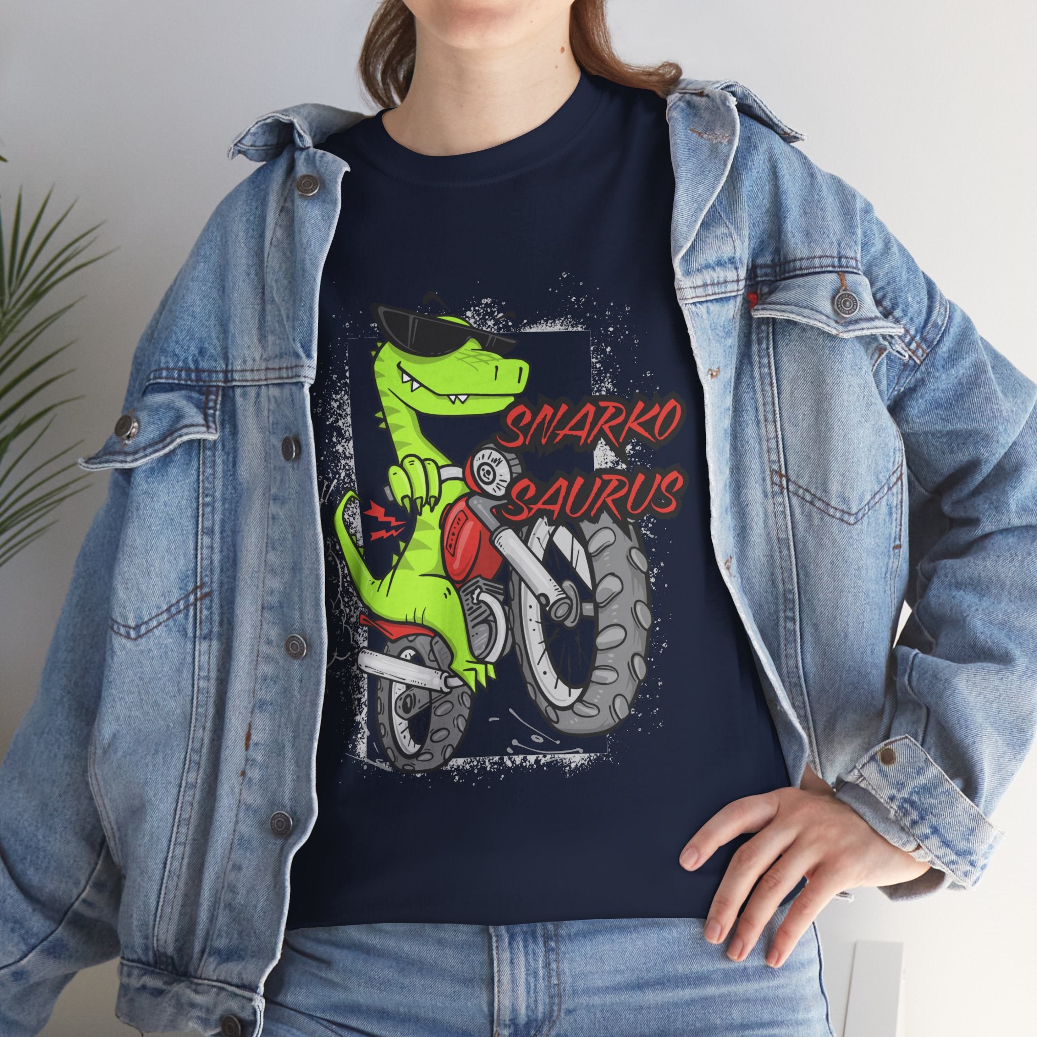 Snarkosaurus Cool Graphic Tee for Dinosaur Lovers | Unisex Heavy Cotton Tee