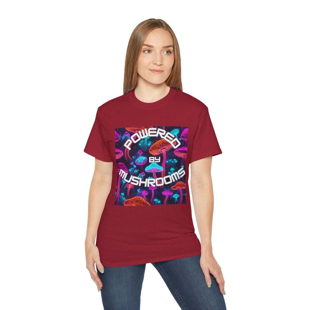 Powered by Mushrooms Funky Unisex Graphic Shirt