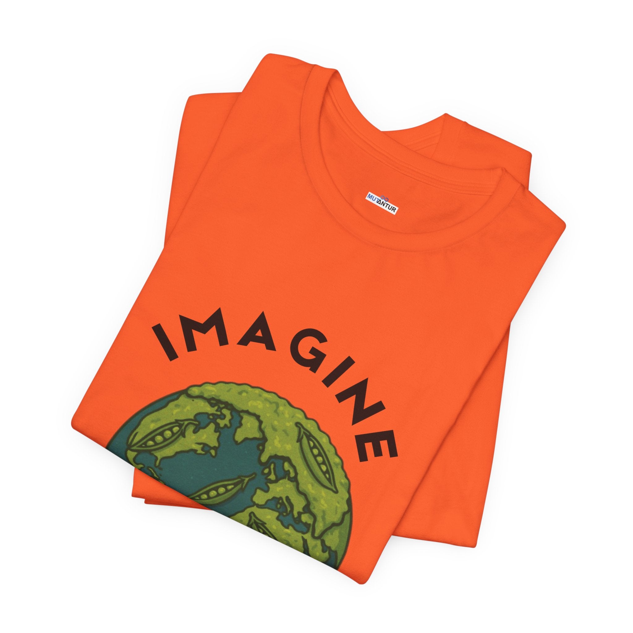 Imagine Whirled Peas Short Sleeve Tee, Eco-Friendly T-Shirt