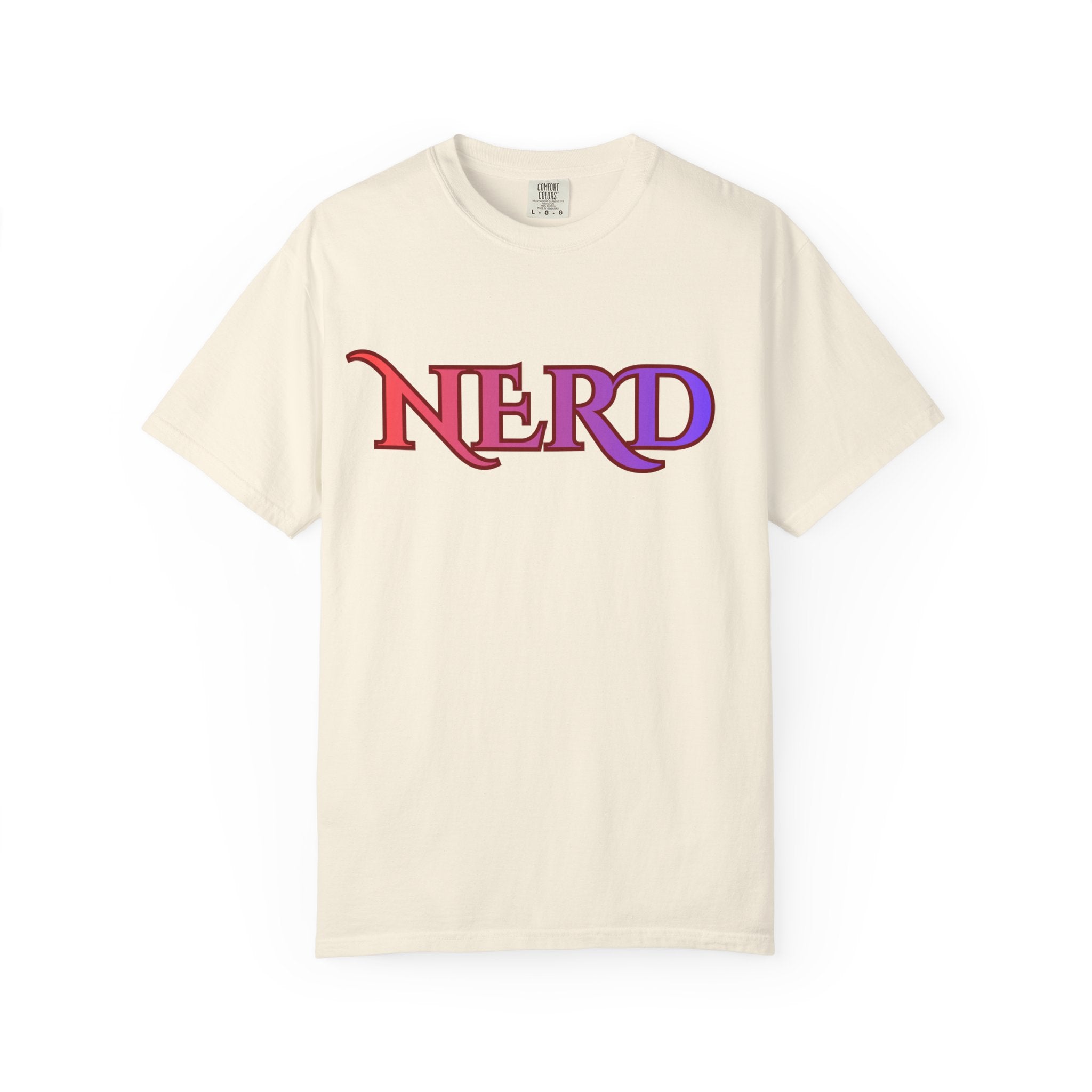 Funny Nerd Shirt, colorful lettering, Cool Nerd gifts Science Nerd Unisex Comfort Colors tee