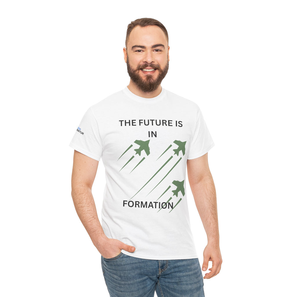 The Future Is IN Formation T-shirt | Fighter Jet positive vibe Graphic Tee
