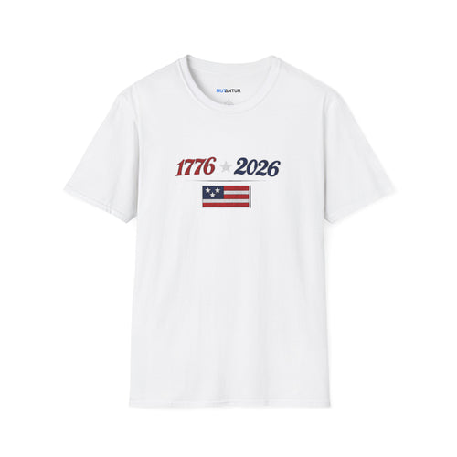 1776–2026 American Flag Anniversary T-Shirt — Patriotic Independence Day Tee - Mutantur Labs LLC