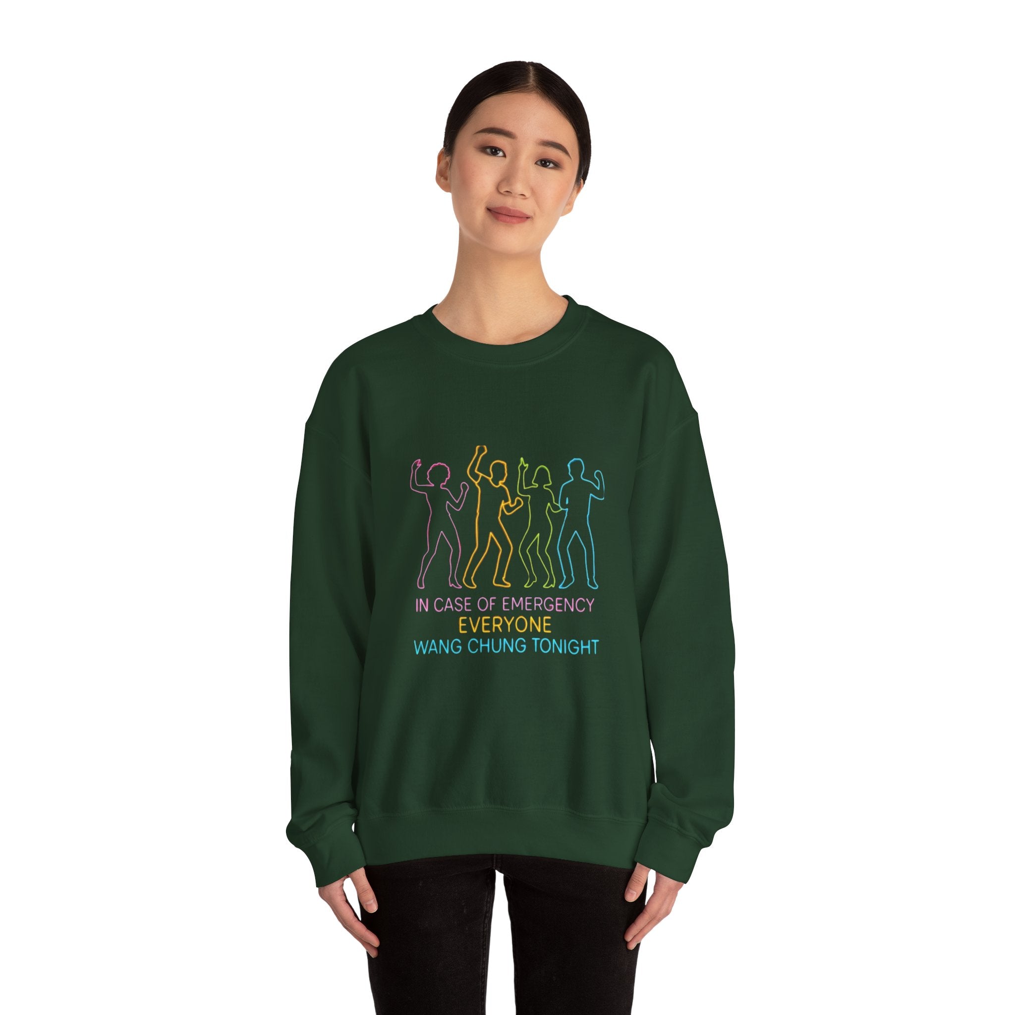 Emergency Everyone Wang Chung Tonight Sweatshirt, Cozy Playful Crewneck, Fun Gift for Music Lovers, Unisex Apparel