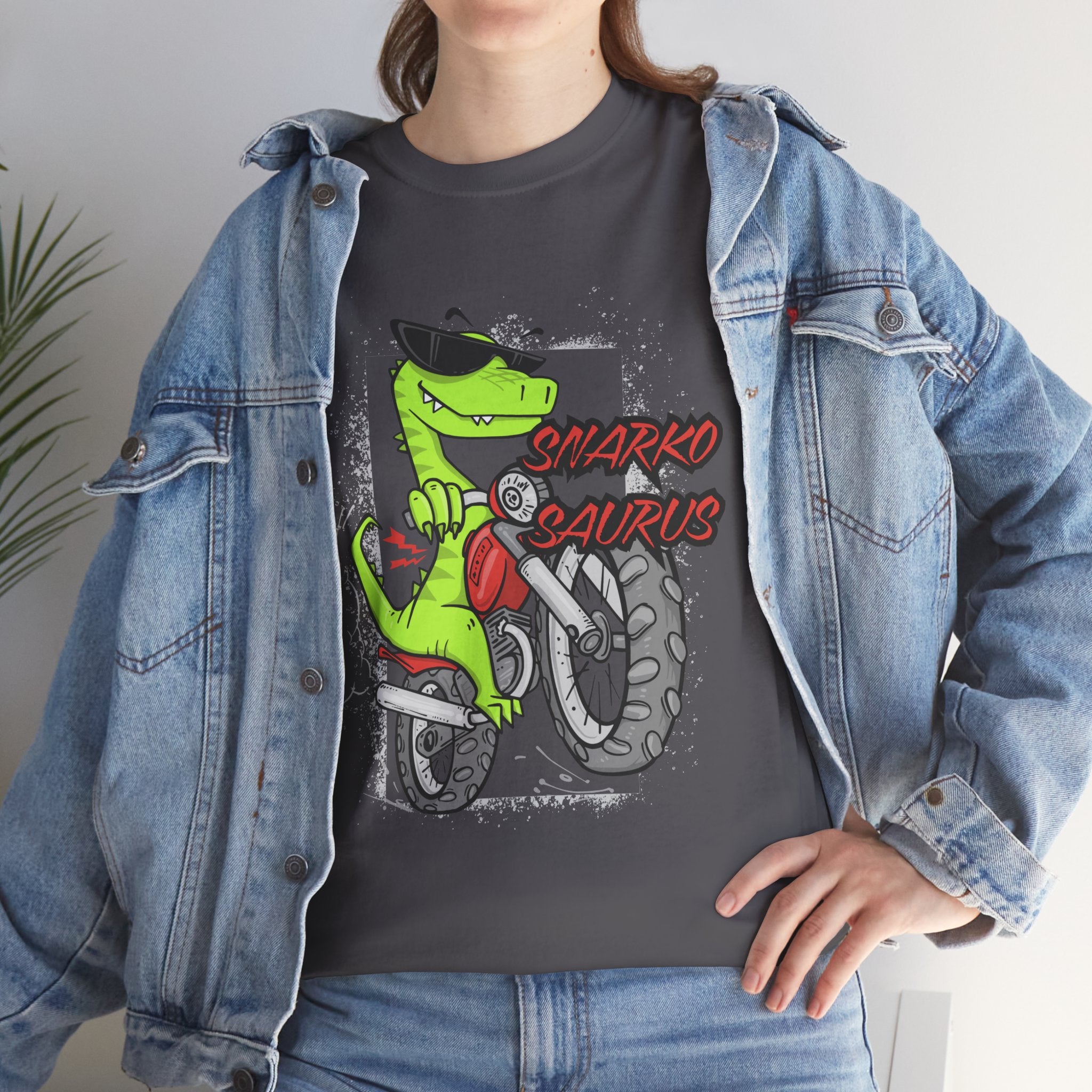 Snarkosaurus Cool Graphic Tee for Dinosaur Lovers | Unisex Heavy Cotton Tee