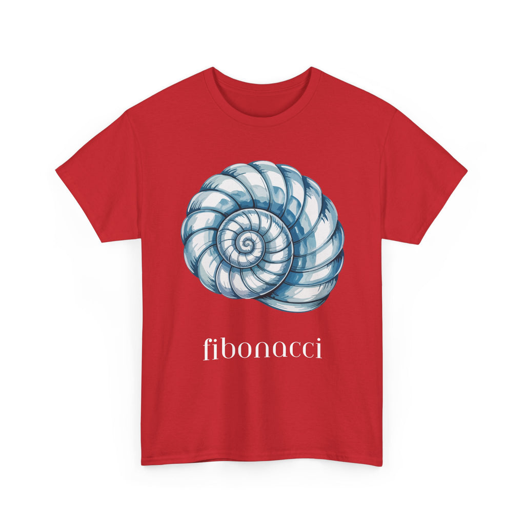 Fibonacci Spiral Tee, Unisex Heavy Cotton Shirt