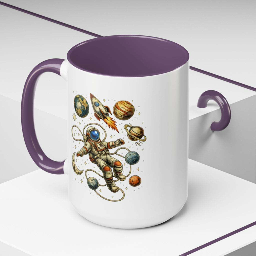 Astronaut in Space Coffee Mug | Rocket Planets Solar System