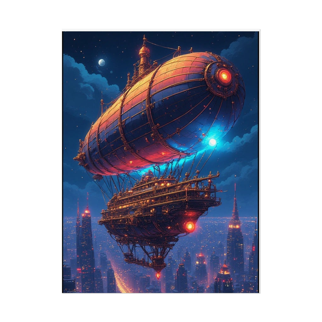 Wild Blue Yonder Steampunk Airship Art Print