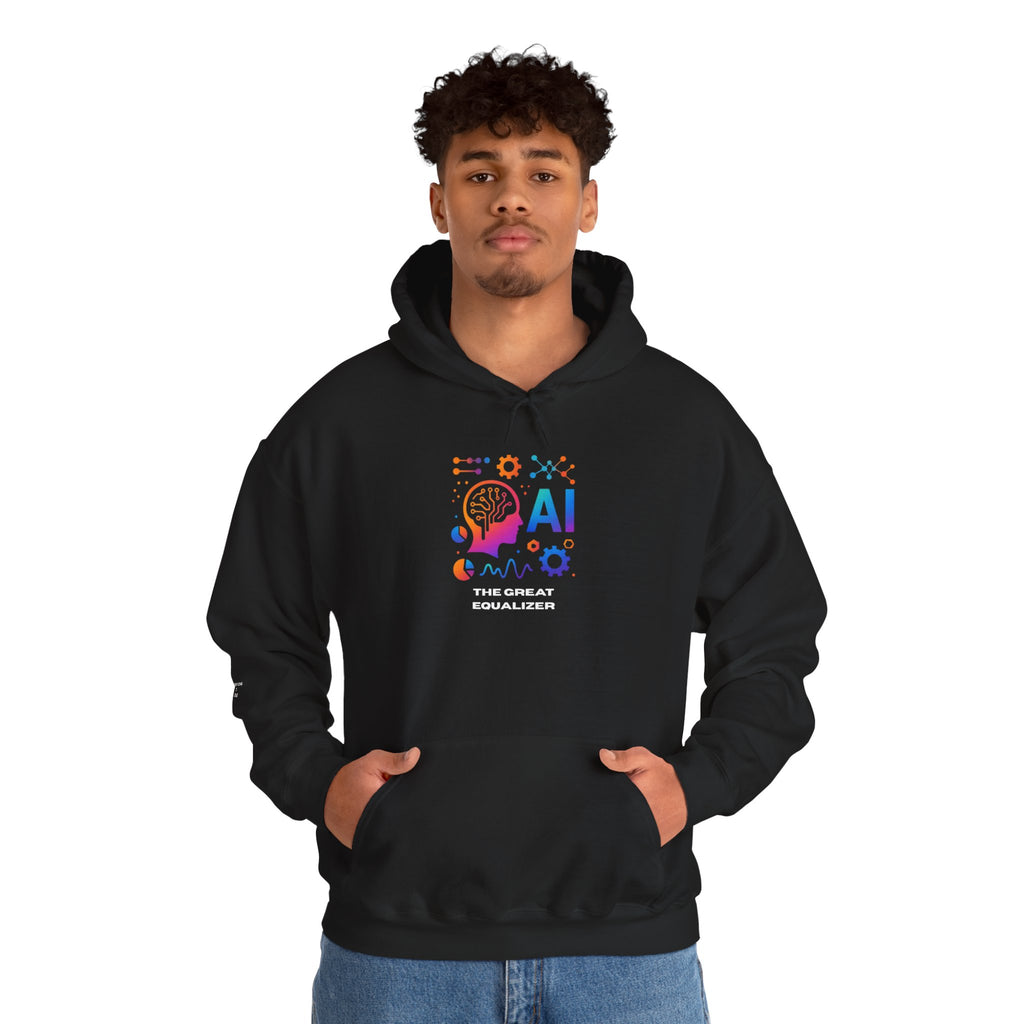 AI-Inspired Unisex Heavy Blend Hoodie, Cozy Sweatshirt