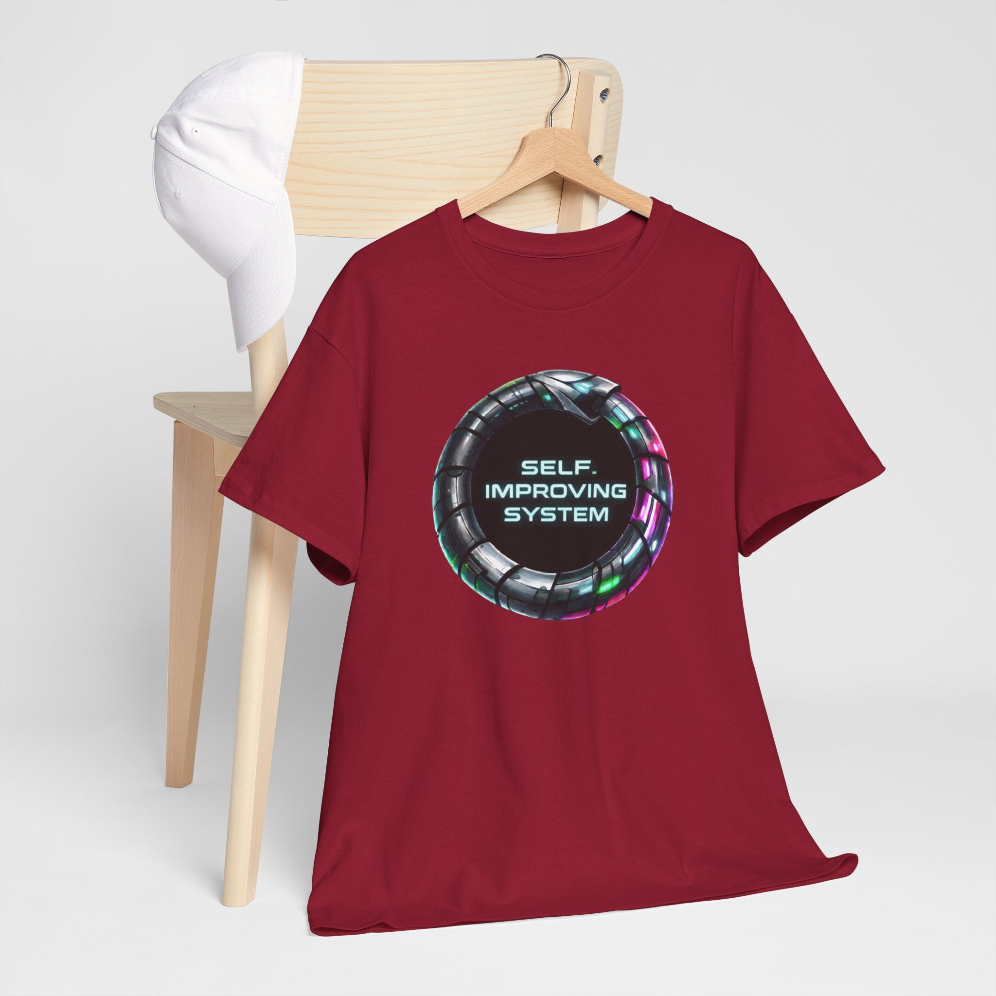Self Improving System T-Shirt | Retro Futuristic Ouroboros Tee