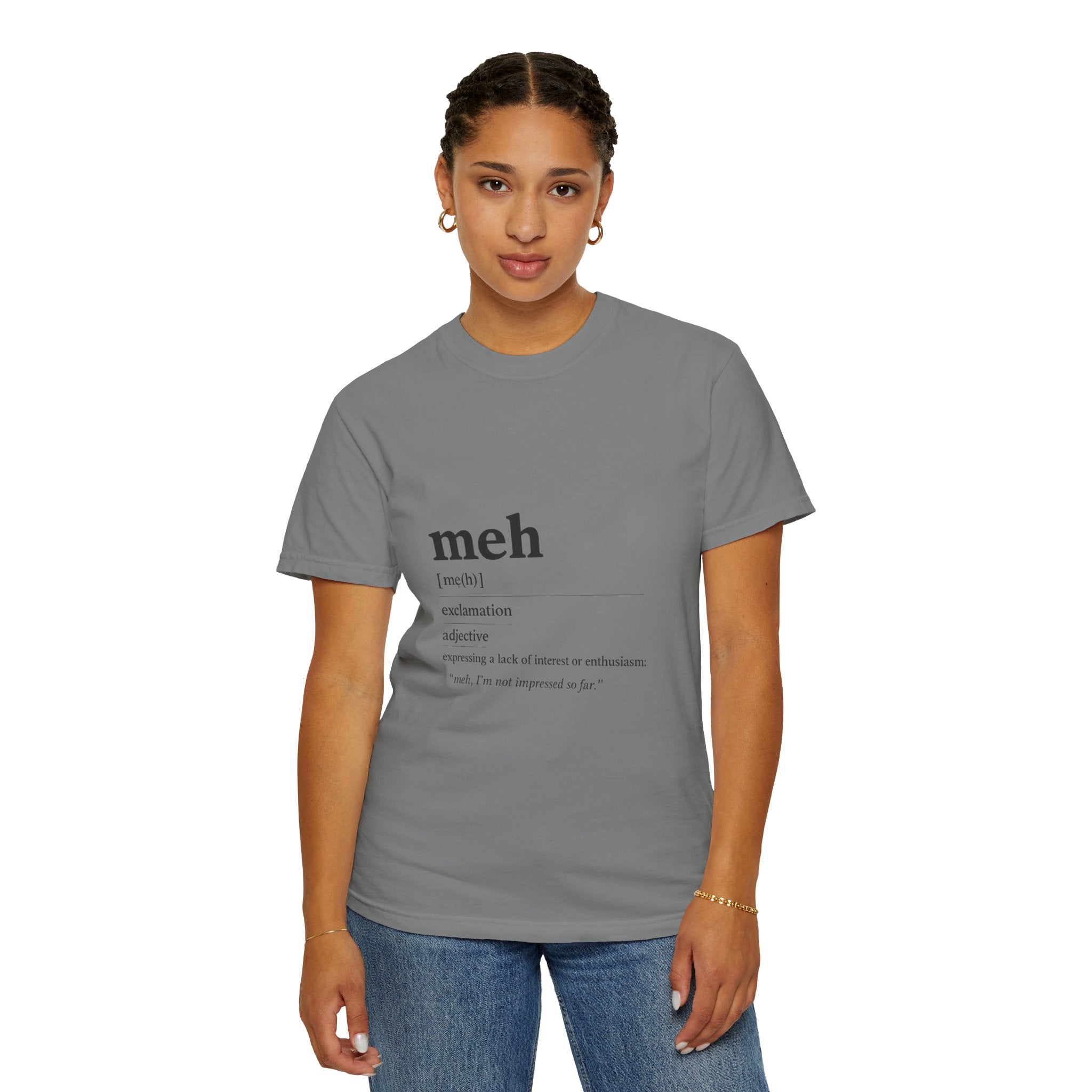 meh definition T-Shirt | funny Minimal Typography tee