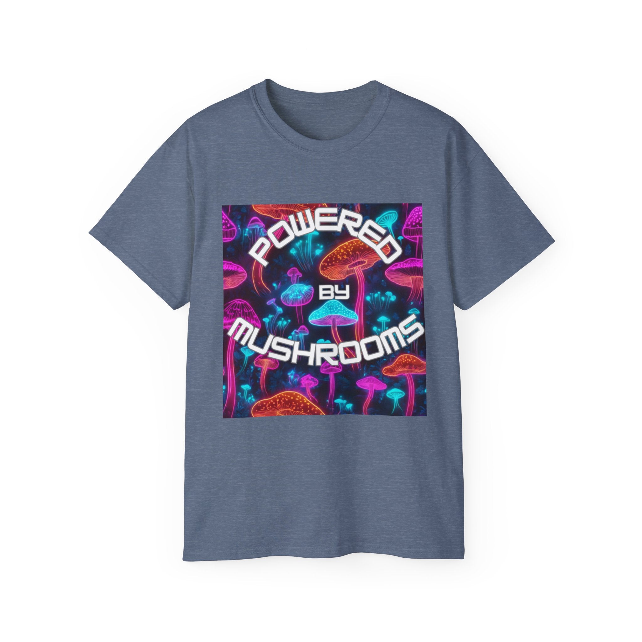 Powered by Mushrooms Funky Unisex Graphic Shirt