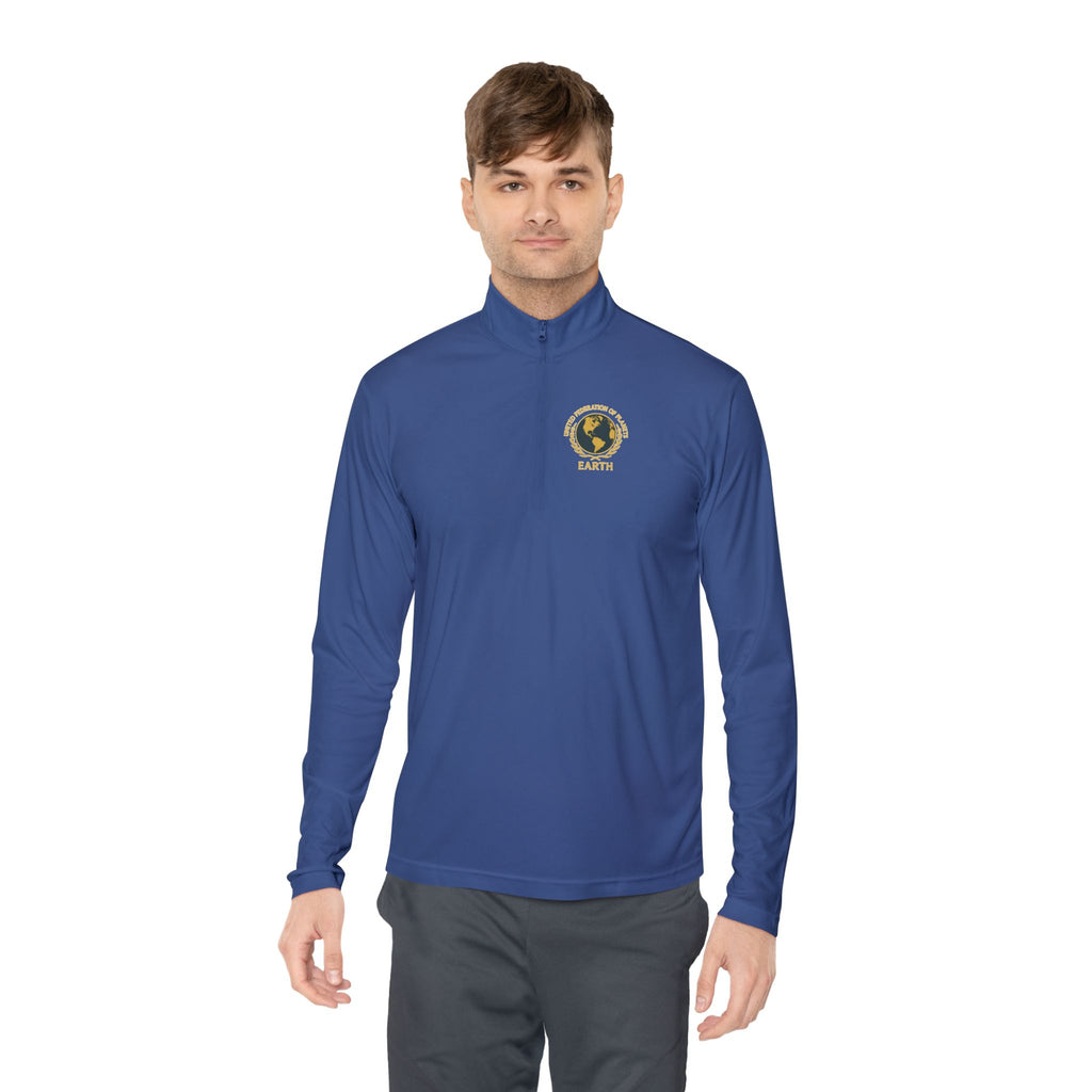Star Trek United Federation of Planets Unisex Quarter-Zip Pullover - Comfortable, Stylish Outerwear for Outdoor Adventures, Casual Wear,