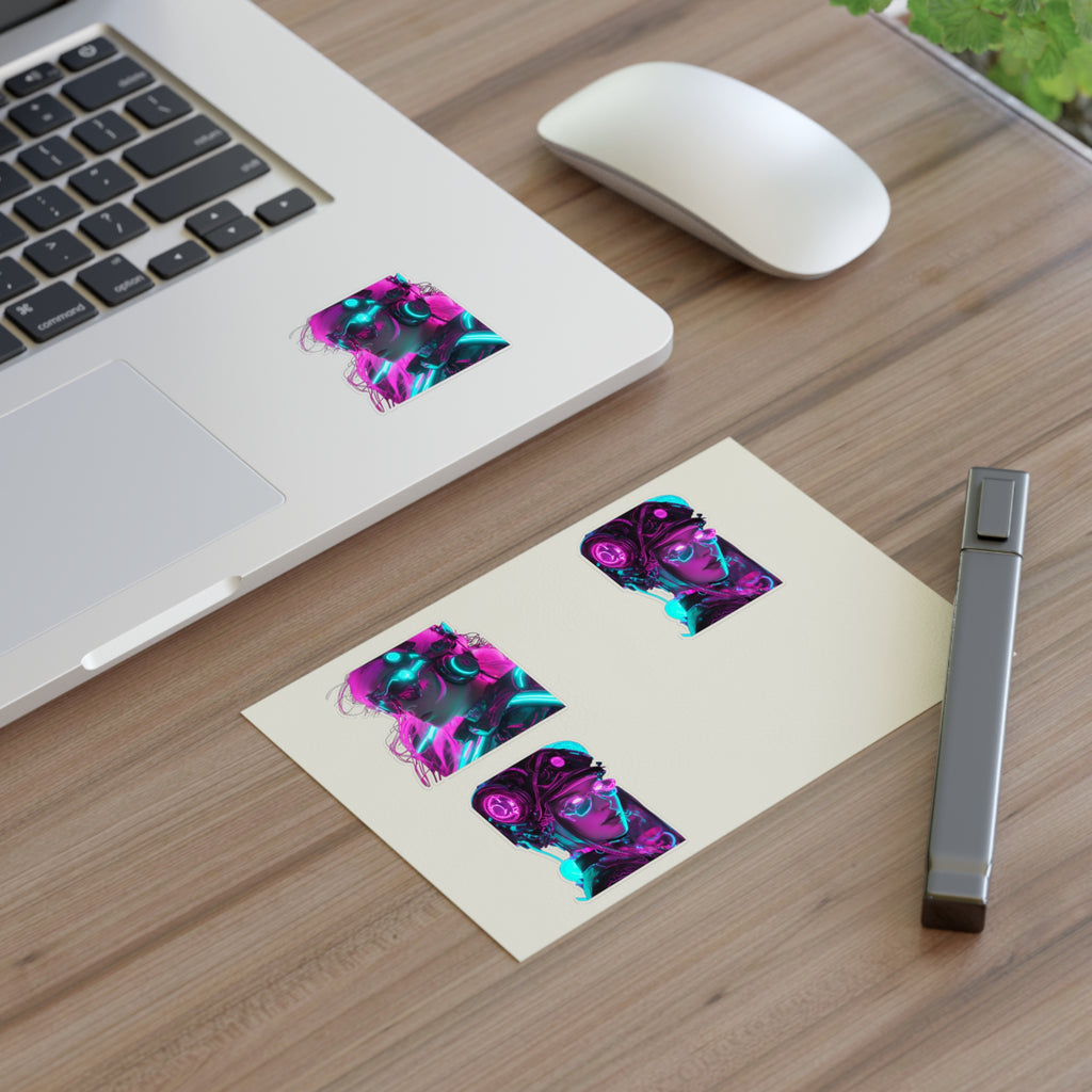 Steam punk neon Hero Sticker Sheets Featuring Cool Retro Designs, Laptop Decor, Planner Accessories, Aesthetic Gift, Fun Art Stickers