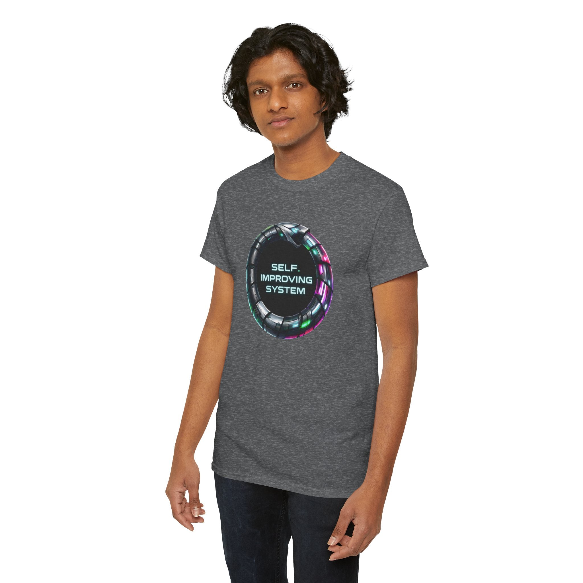 Self Improving System T-Shirt | Retro Futuristic Ouroboros Tee