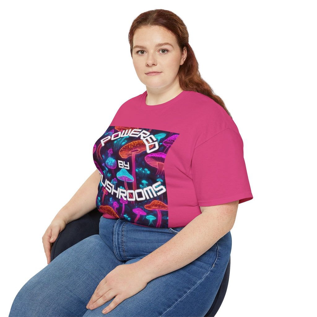Powered by Mushrooms Funky Unisex Graphic Shirt