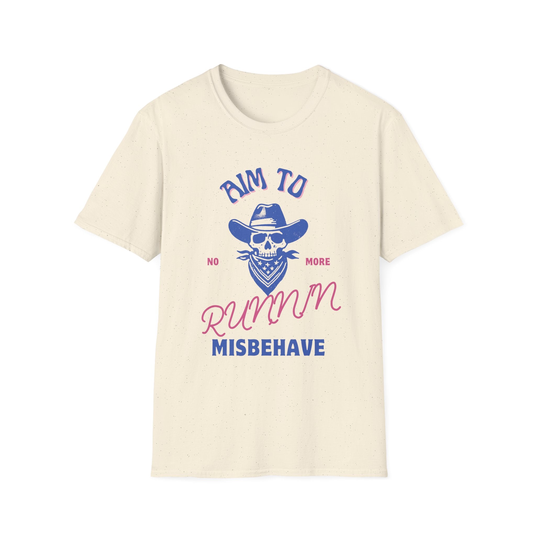 Aim to Misbehave No more Runnin' Skull Cowboy Graphic Tee