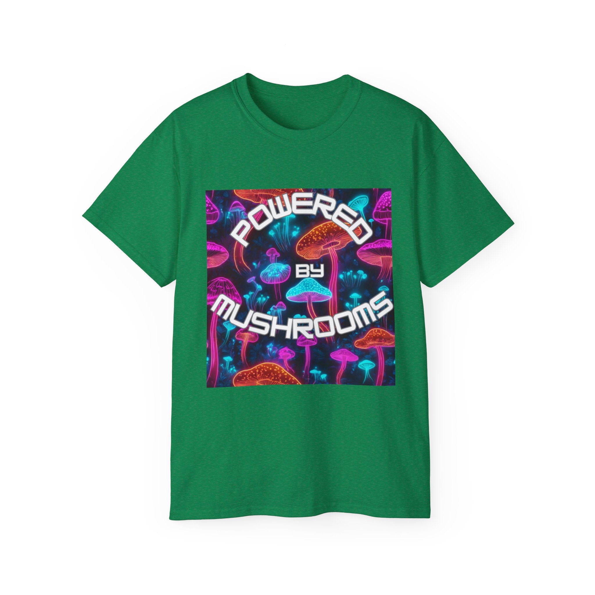 Powered by Mushrooms Funky Unisex Graphic Shirt