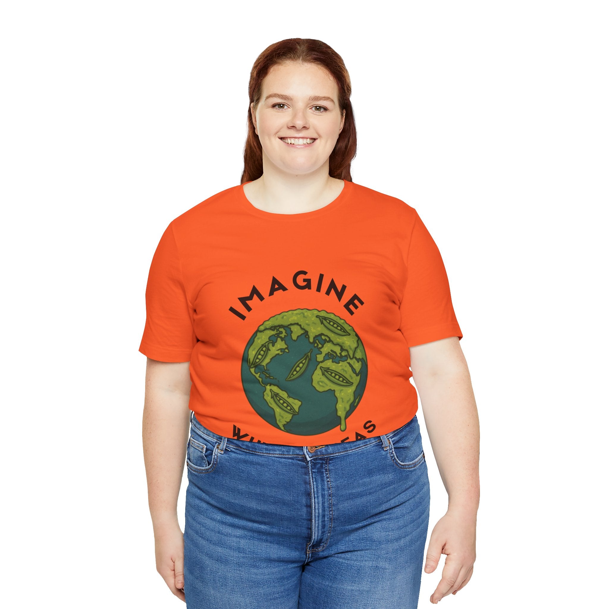 Imagine Whirled Peas Short Sleeve Tee, Eco-Friendly T-Shirt