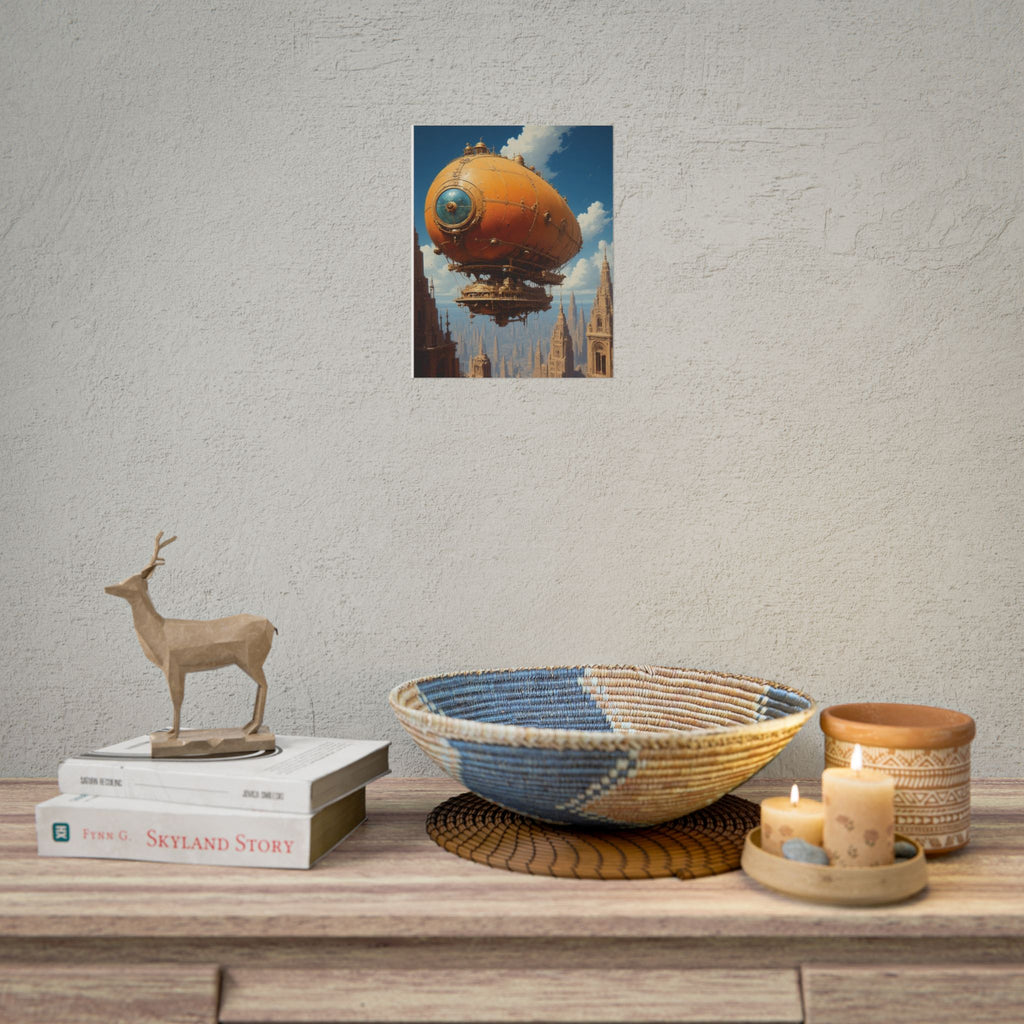 Bled Zeppelin Steampunk Airship Rolled Posters