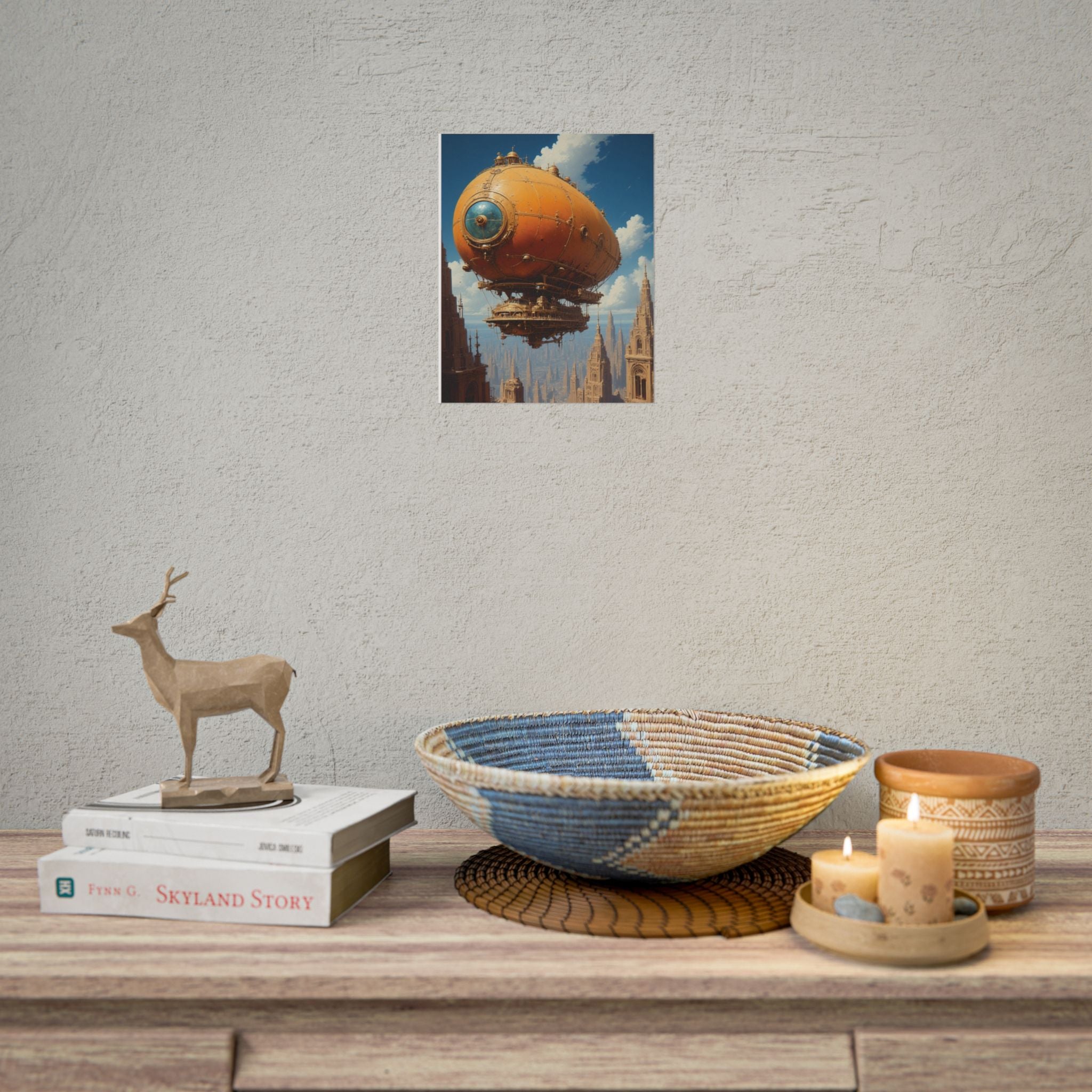 Bled Zeppelin Steampunk Airship Rolled Posters