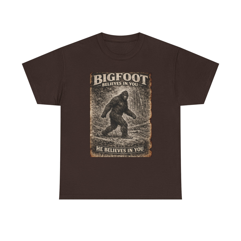 Bigfoot Believes In You T-Shirt — Vintage Sasquatch Graphic Tee