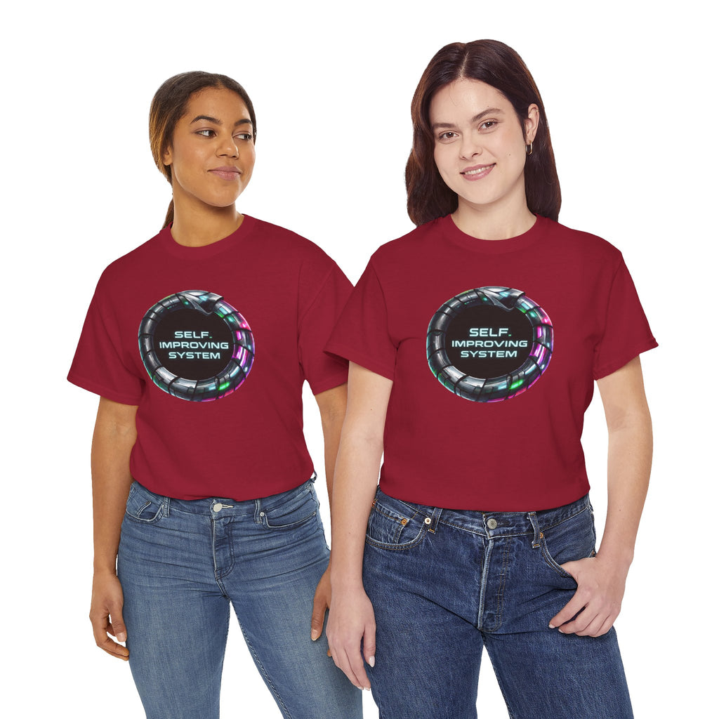 Self Improving System T-Shirt | Retro Futuristic Ouroboros Tee