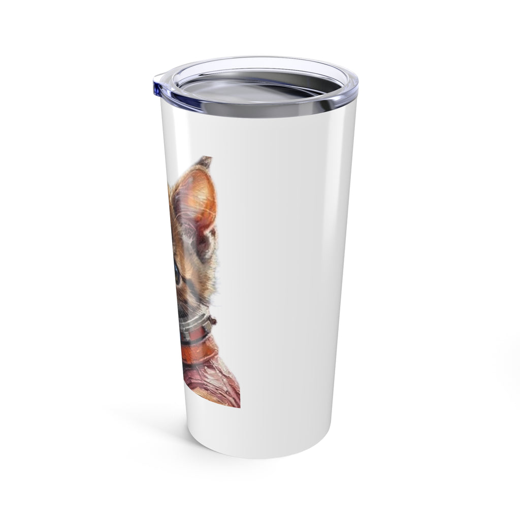 Space Cat Astronaut illustration Tumbler | 20oz Stainless Travel Cup