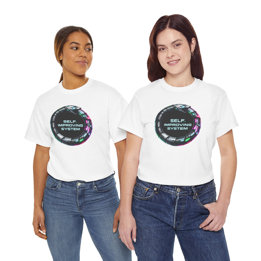 Self Improving System T-Shirt | Retro Futuristic Ouroboros Tee