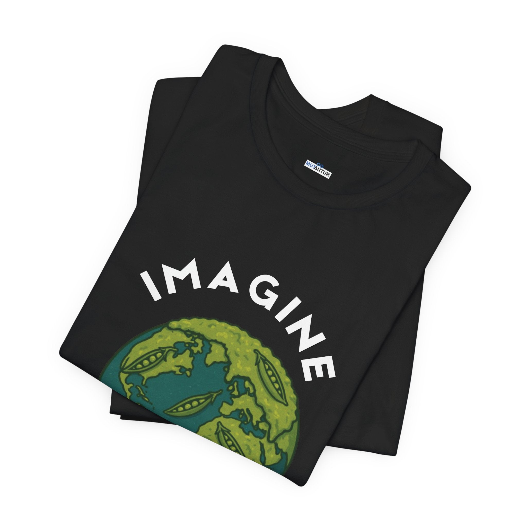 Imagine Whirled Peas Short Sleeve Tee, Eco-Friendly T-Shirt