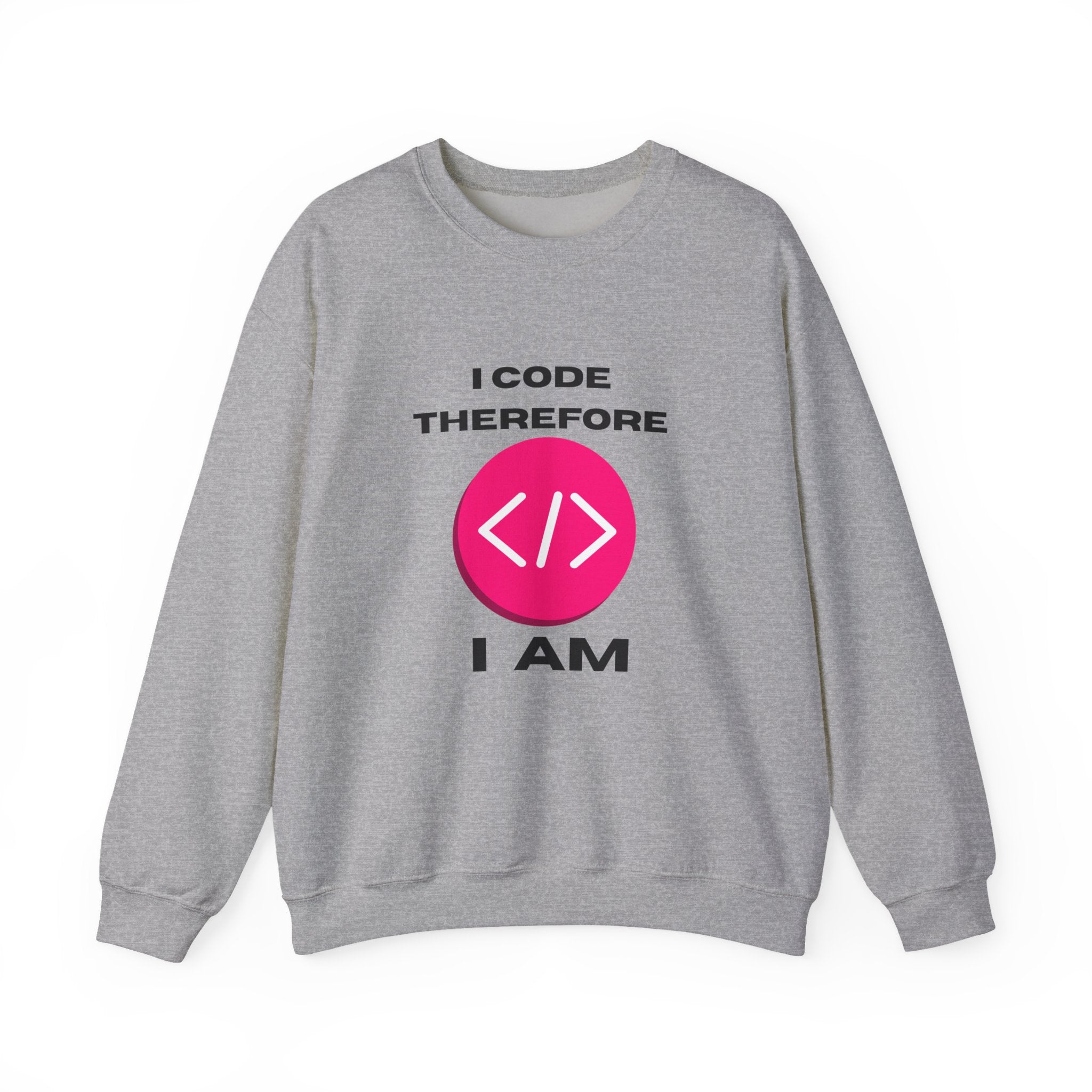 I code Therefore I Am Coding Crewneck Sweatshirt