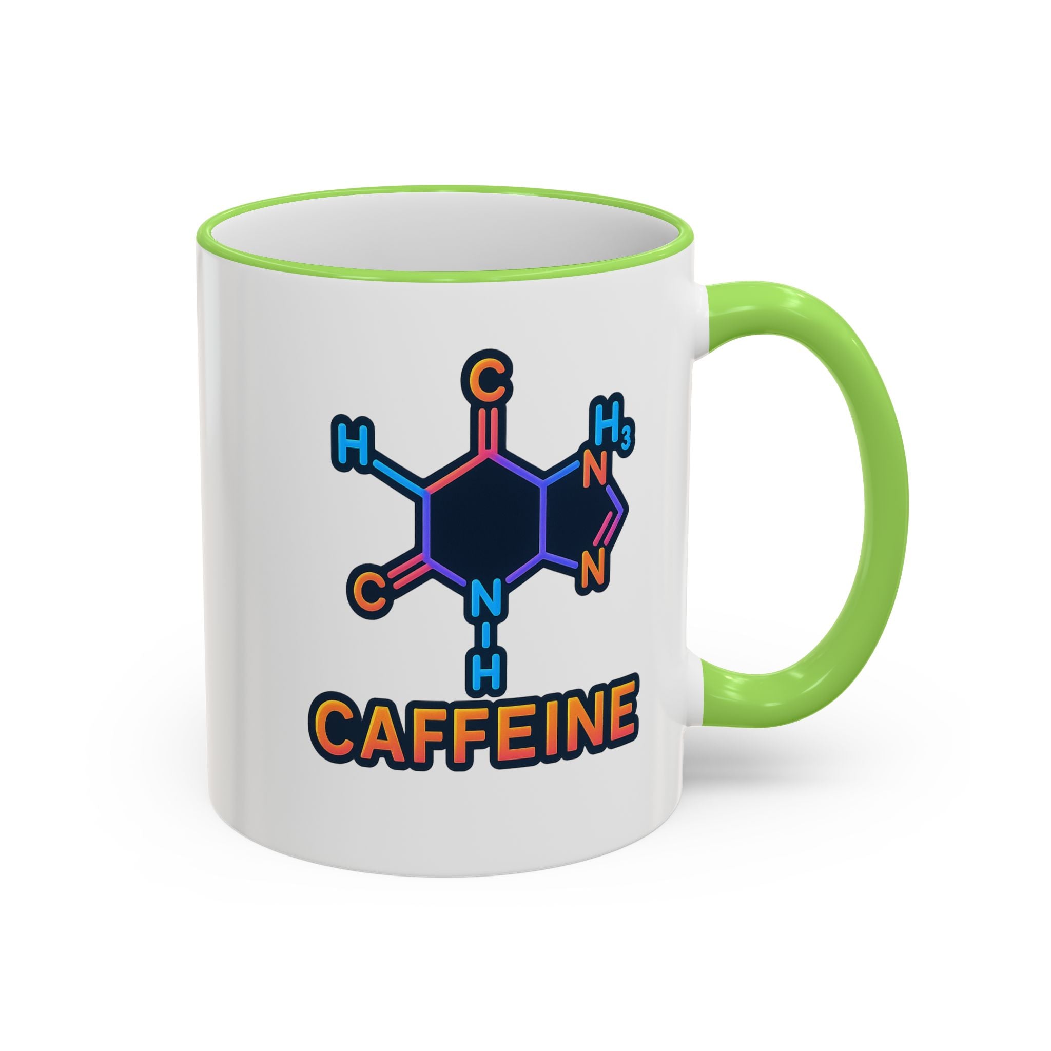 Caffeine Mug | Accent Rim & Handle 11oz 15oz