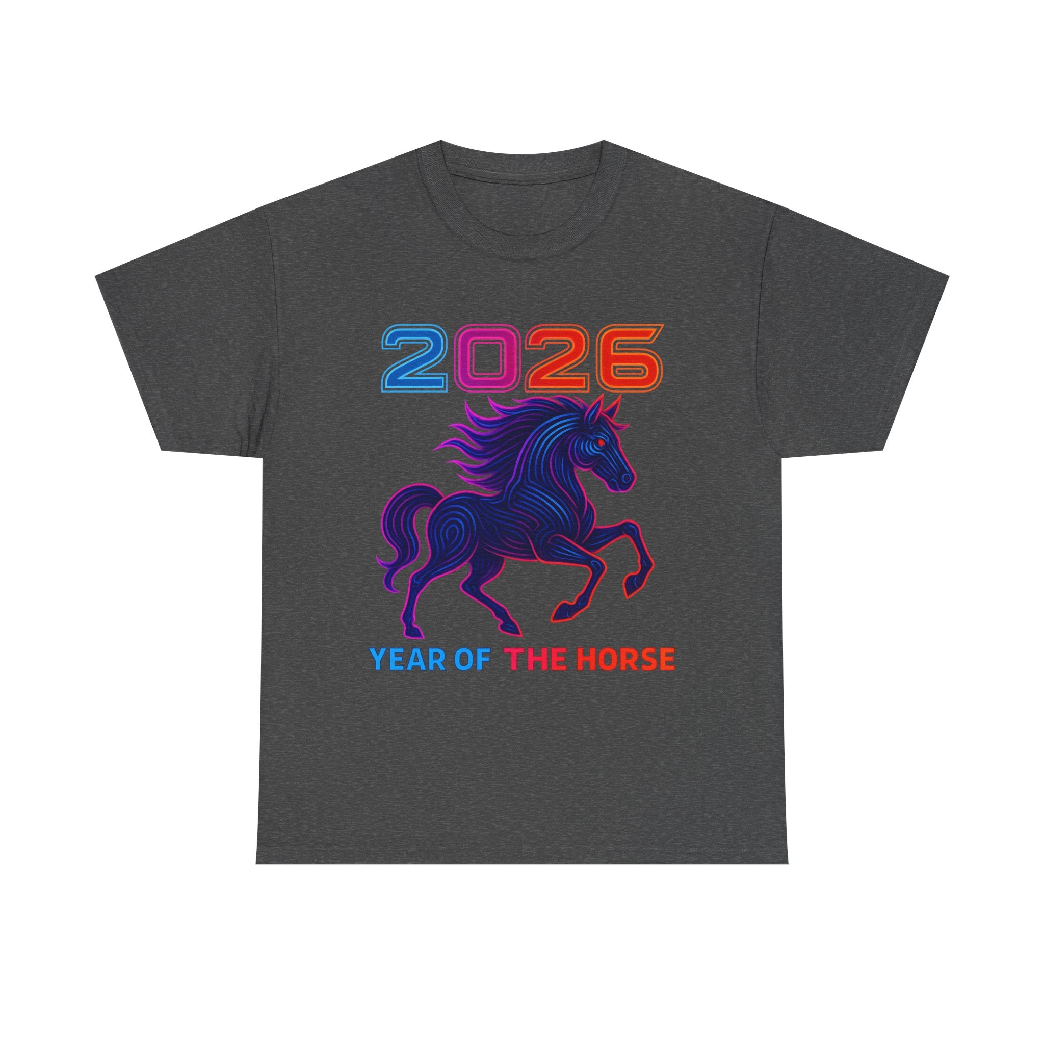2026 Year of the Horse T-Shirt | Neon Stallion Graphic Tee