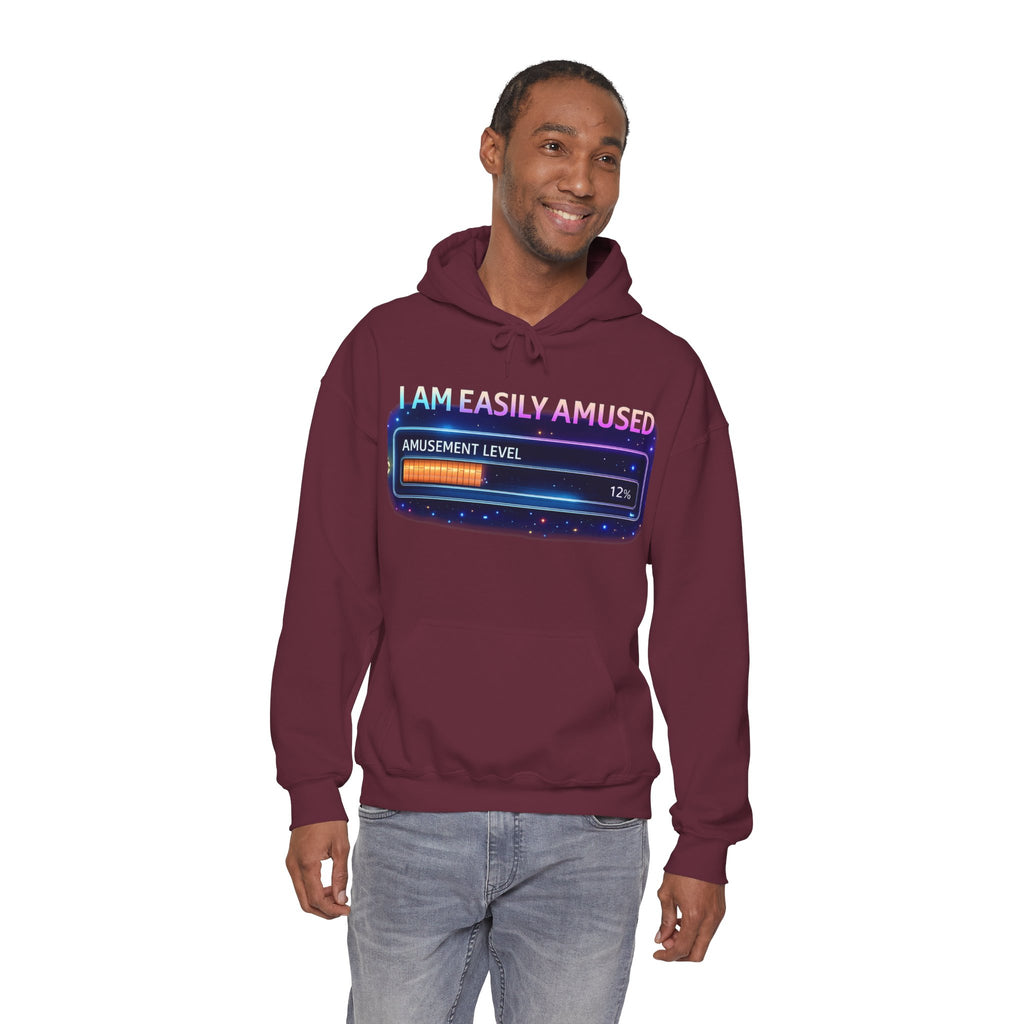 I Am Easily Amused Level Meter Hoodie | Funny Gamer Sweatshirt