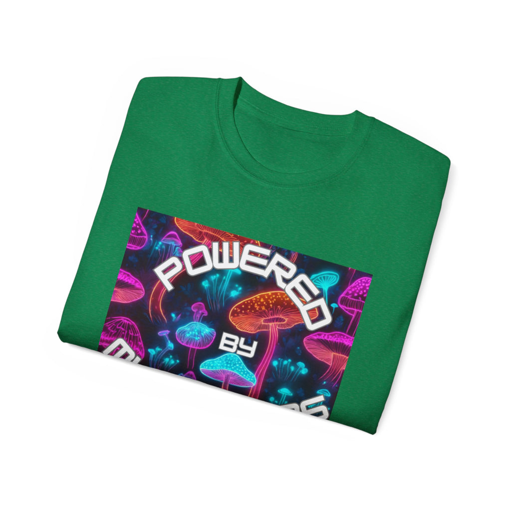 Powered by Mushrooms Funky Unisex Graphic Shirt