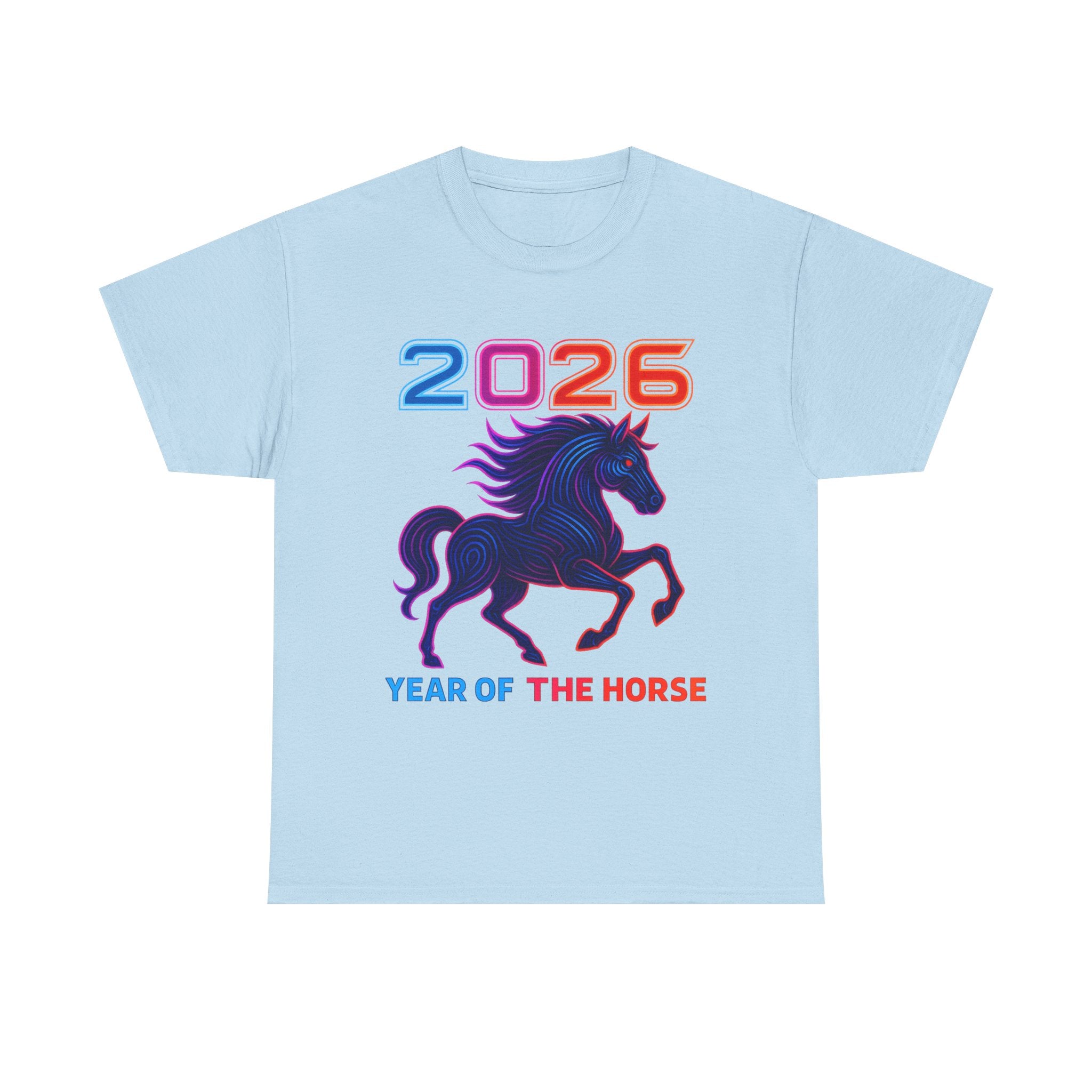 2026 Year of the Horse T-Shirt | Neon Stallion Graphic Tee
