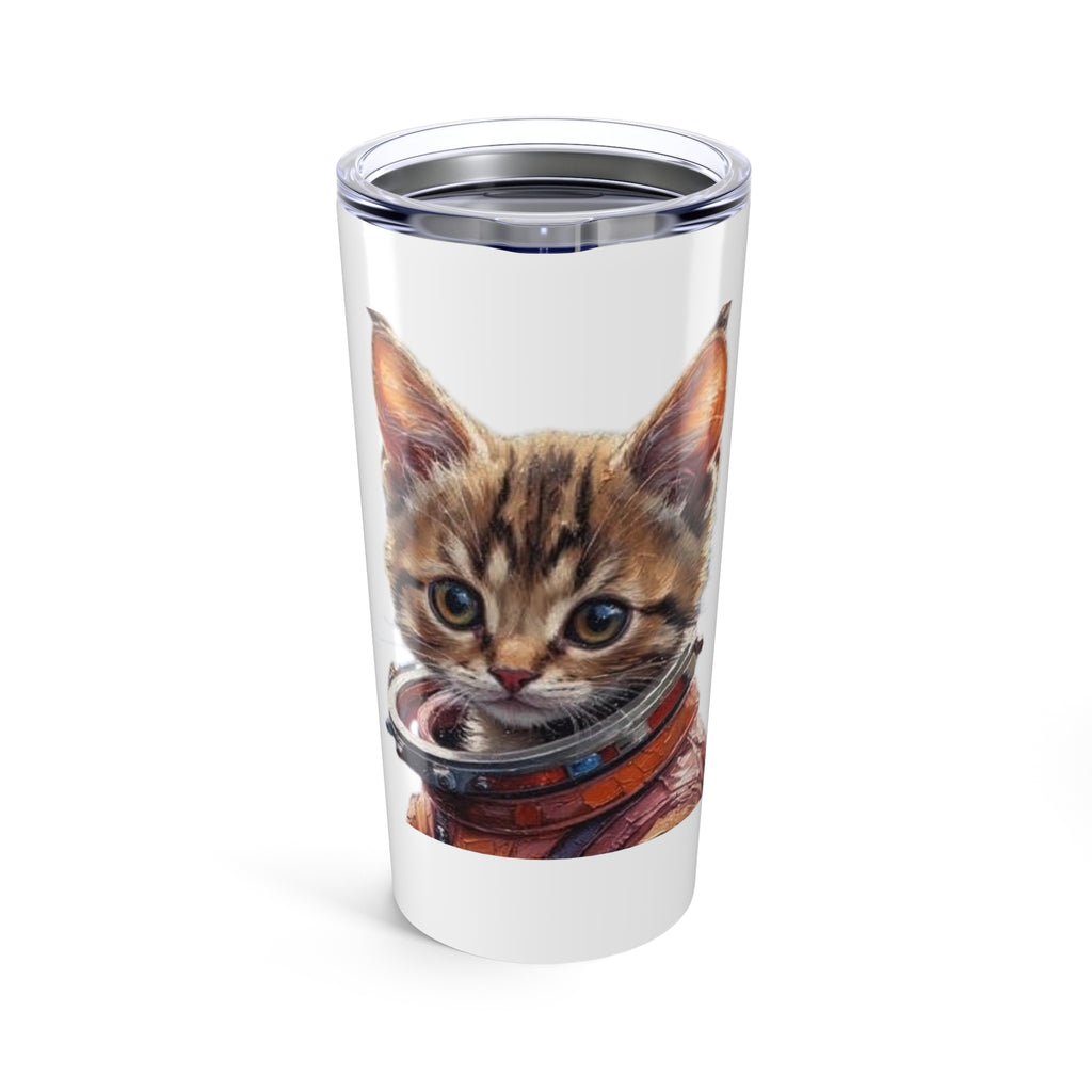 Space Cat Astronaut illustration Tumbler | 20oz Stainless Travel Cup