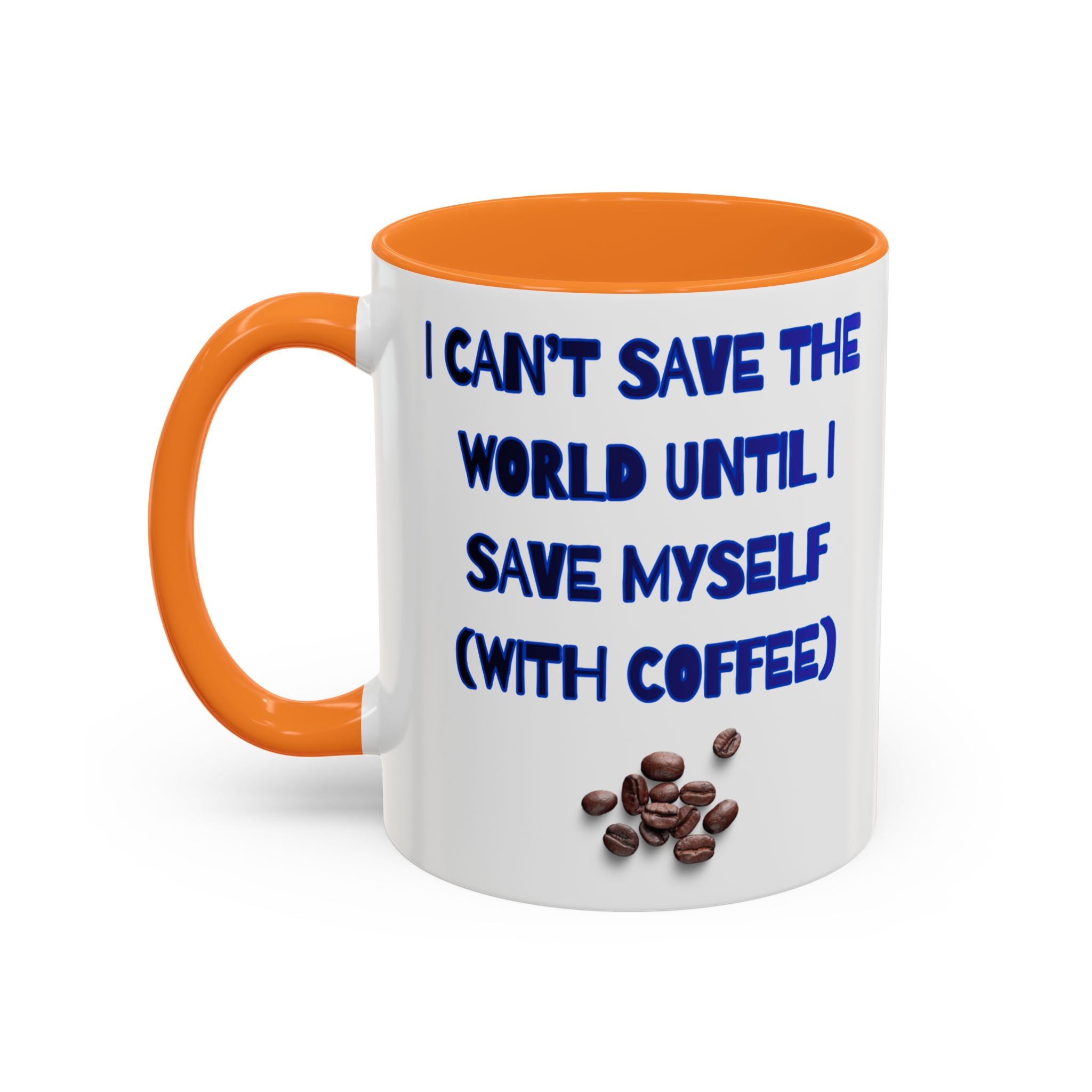 I can't save the World until I Save Myself with Coffee, Whale & Earth Eco Coffee Mug Ocean Conservation Design