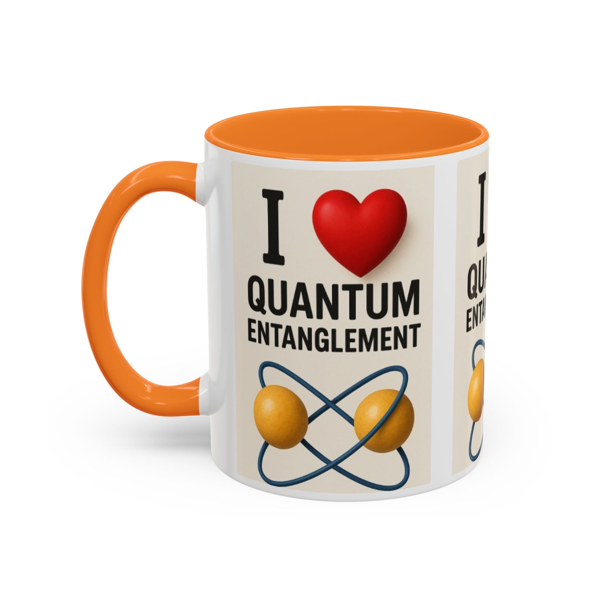 I Love Quantum Entanglement Mug – Science Nerd Coffee Mug