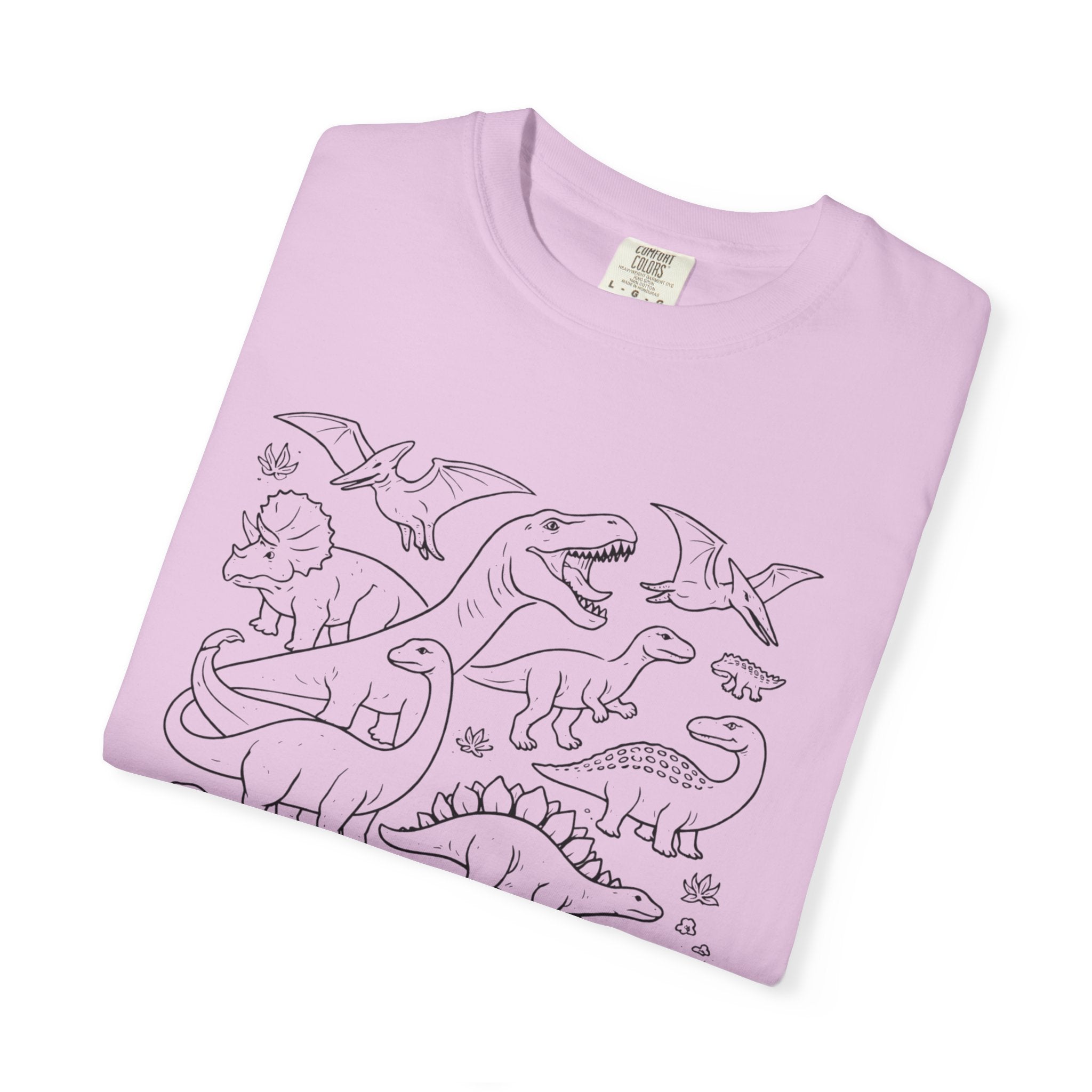 Dinosaur Doodle Tee — Alien & Dino Line Art T-Shirt