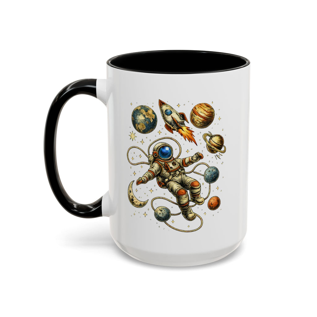 Astronaut in Space Coffee Mug | Rocket Planets Solar System