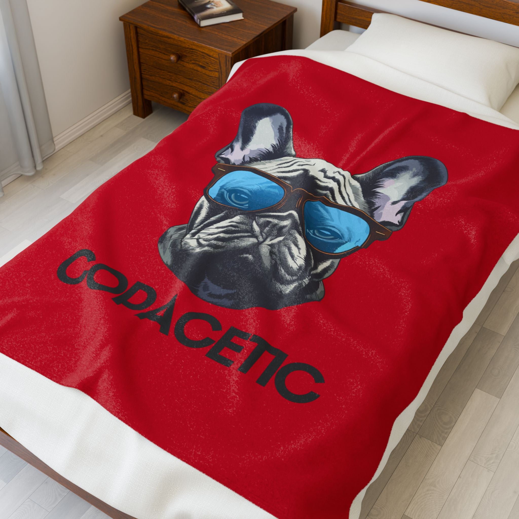 Copacetic French Bulldog Plush Blanket - Cozy Gift for Pet Lovers, Home Decor, Chill Evenings, Housewarming, Birthday