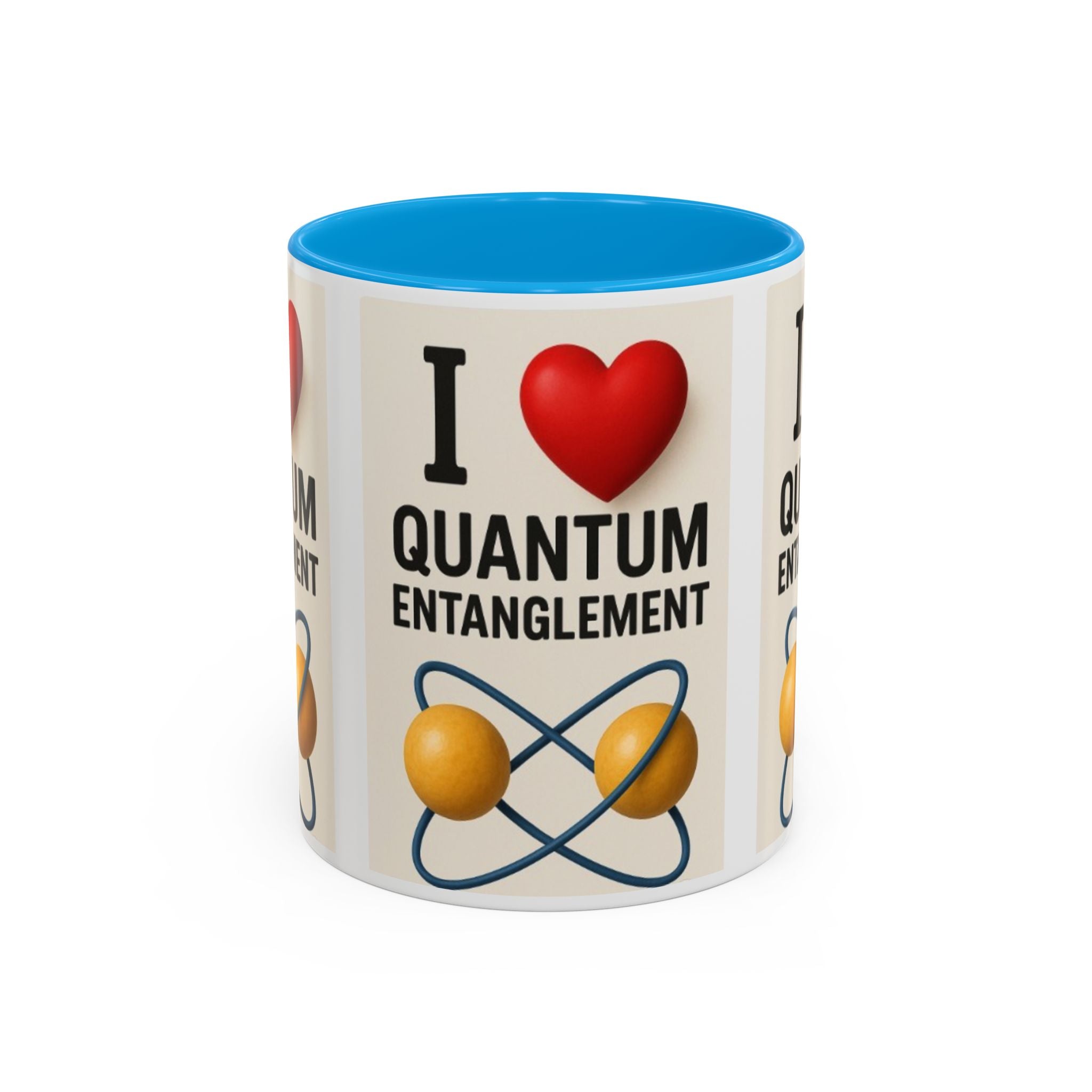 I Love Quantum Entanglement Mug – Science Nerd Coffee Mug