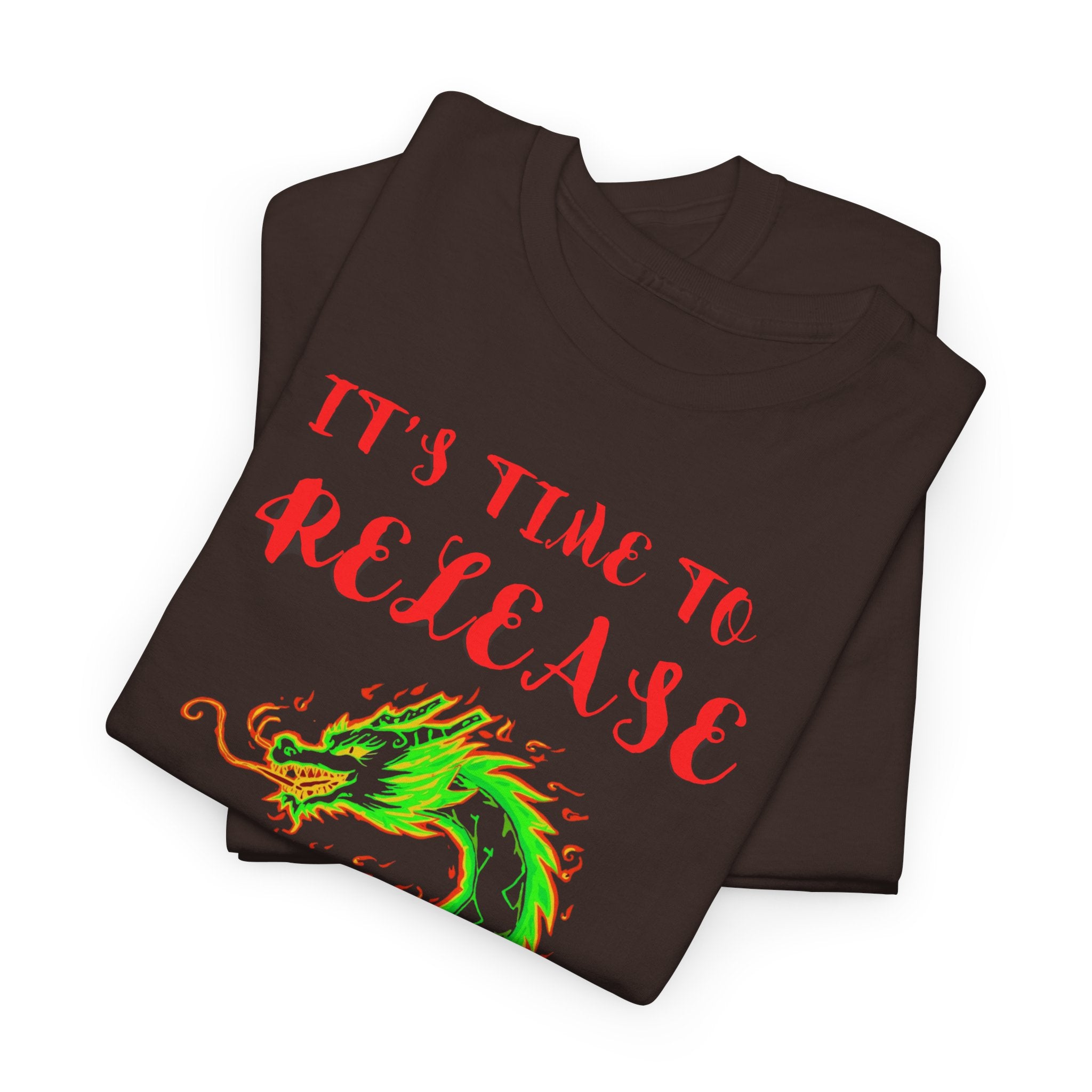 Release the Dragon T-Shirt | Green Dragon Illustration, Retro Script