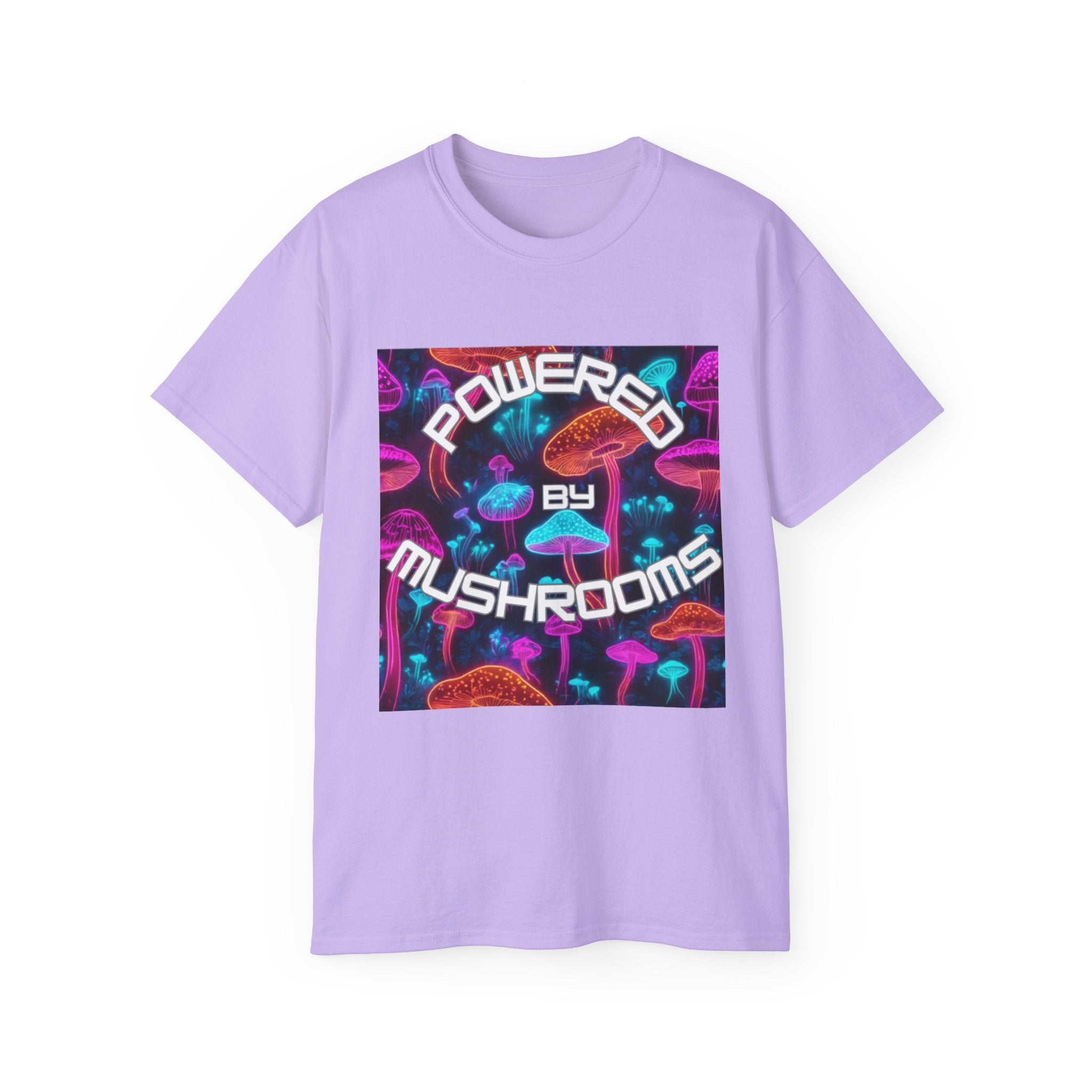 Powered by Mushrooms Funky Unisex Graphic Shirt