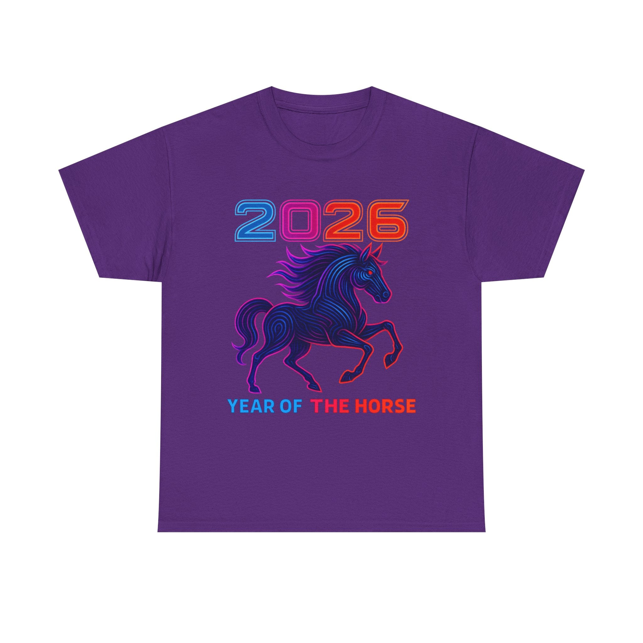 2026 Year of the Horse T-Shirt | Neon Stallion Graphic Tee