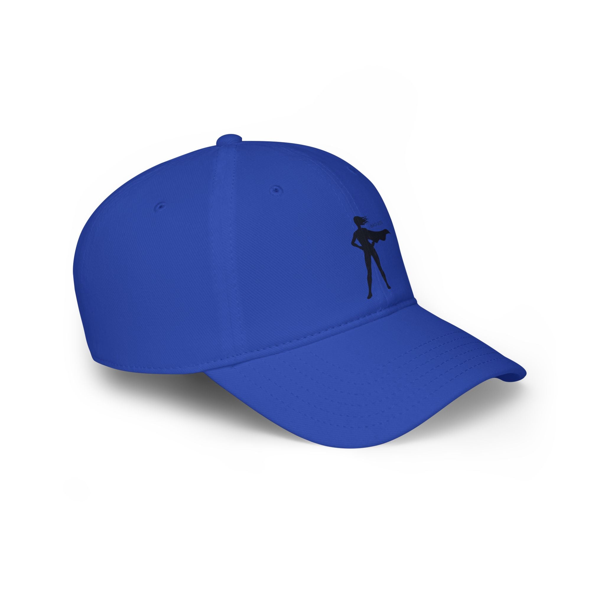 Bad Ass Superhero Silhouette Low Profile Cap | Retro Heroine Baseball Cap