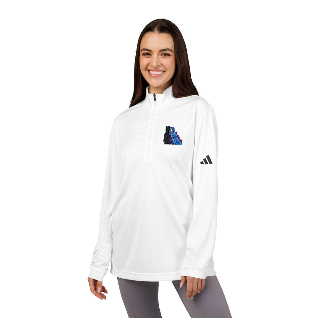 Adidas® Quarter-Zip Pullover with  UPF 50+ sun protection