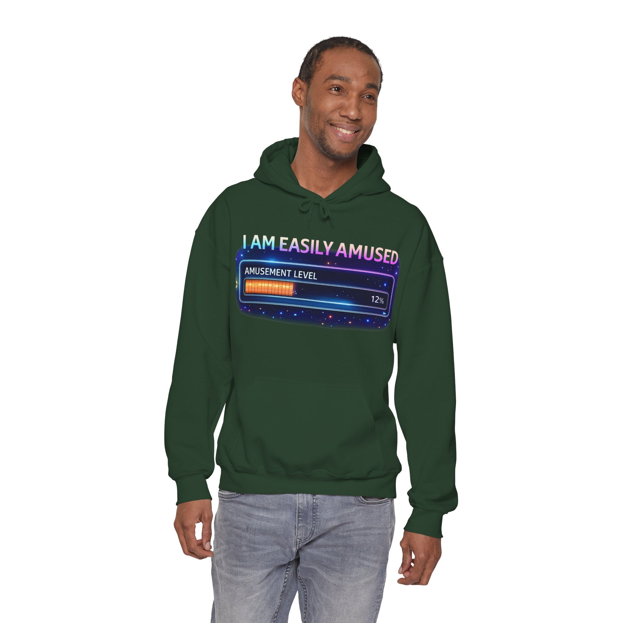 I Am Easily Amused Level Meter Hoodie | Funny Gamer Sweatshirt