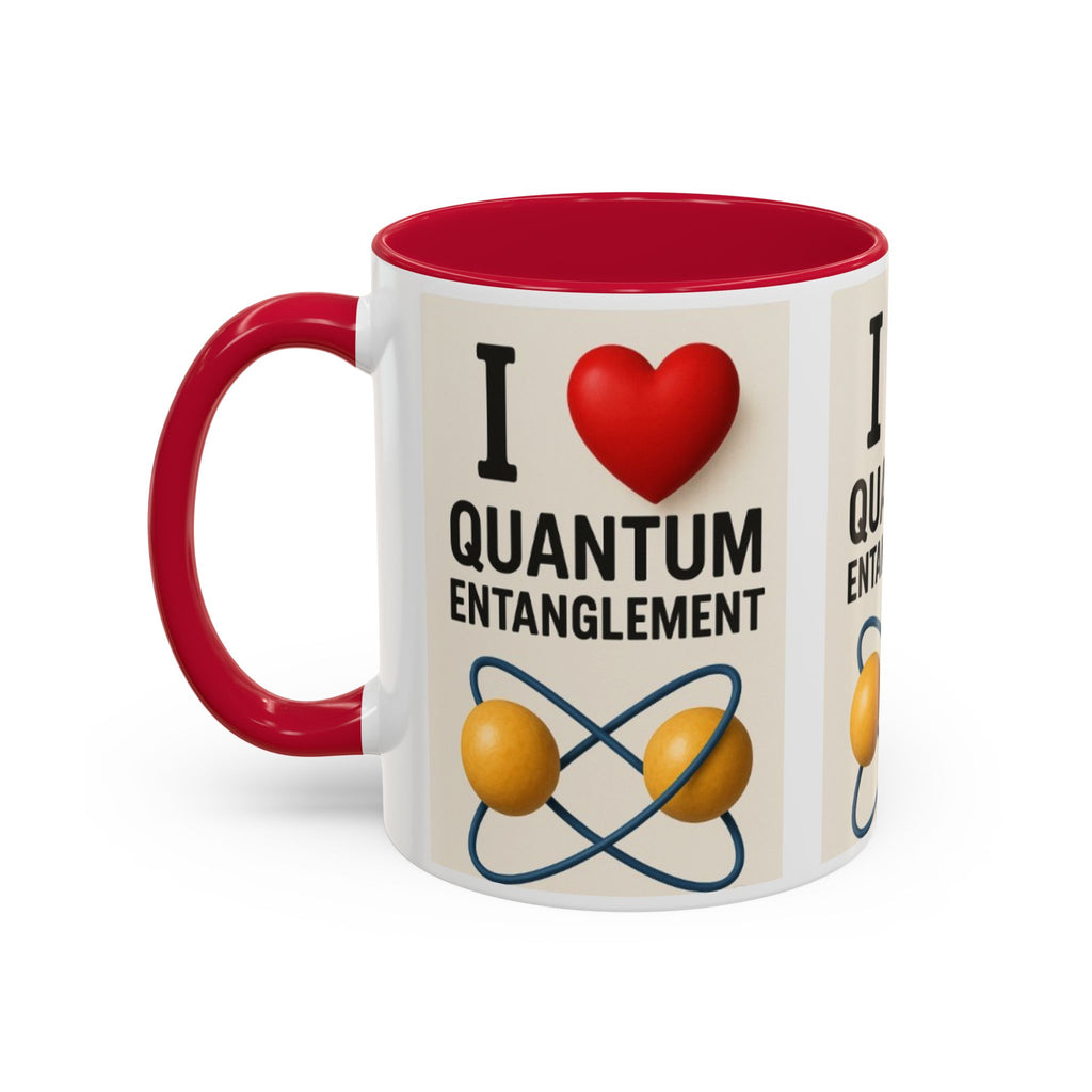 I Love Quantum Entanglement Mug – Science Nerd Coffee Mug